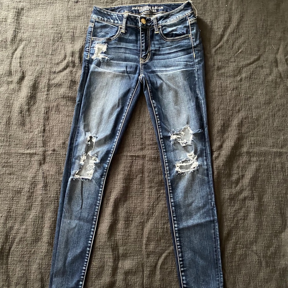 Distressed American Eagle Skinny Jeans
